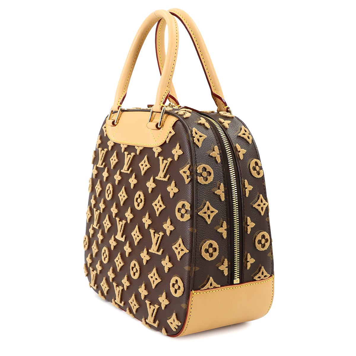 Monogram Tuffetage Deauville Cube Hand Bag Biege M40921