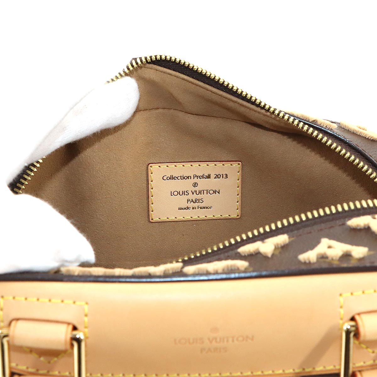 Monogram Tuffetage Deauville Cube Hand Bag Biege M40921