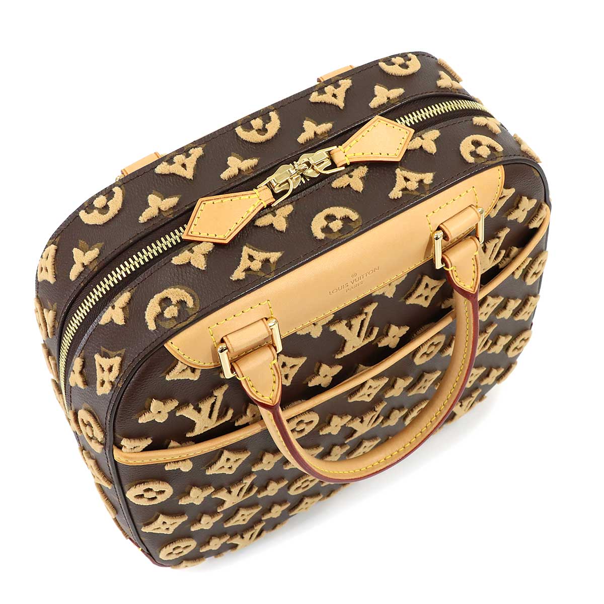 Monogram Tuffetage Deauville Cube Hand Bag Biege M40921