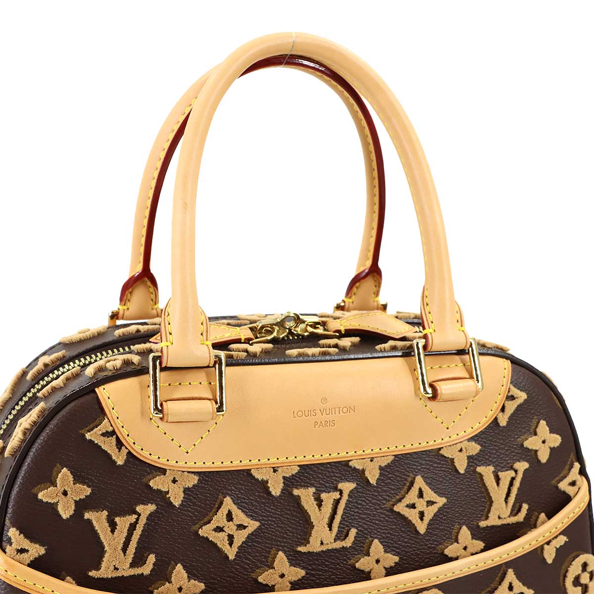 Monogram Tuffetage Deauville Cube Hand Bag Biege M40921