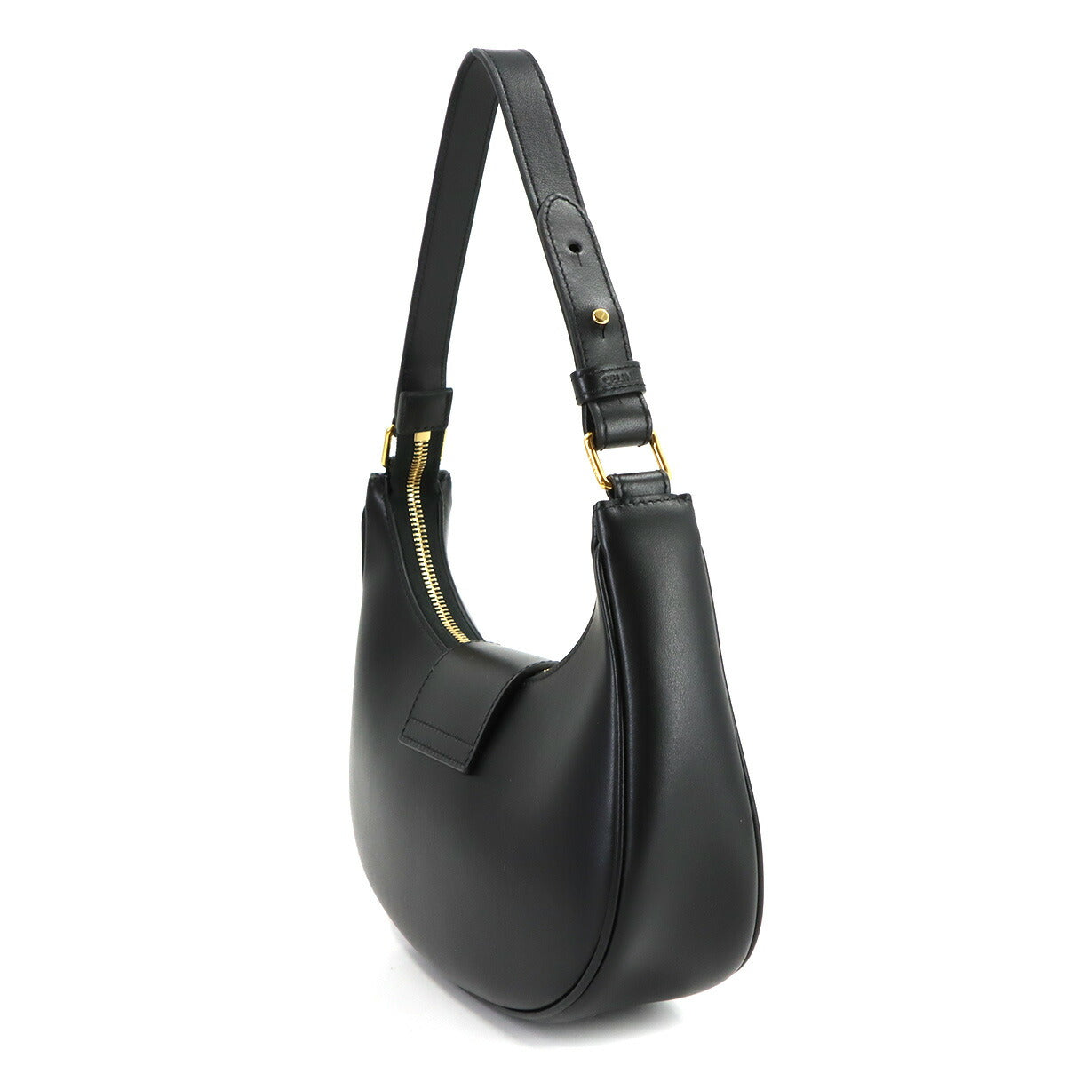 Triomphe Medium Ava Shoulder Bag Leather Black 114493DGQ