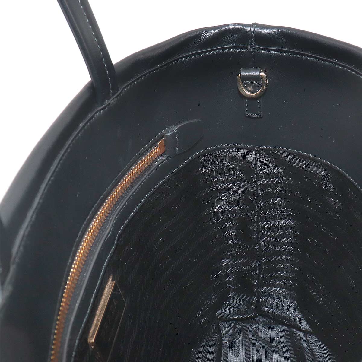 2way Tote Shoulder Bag Leather Nero Black 1BG507 Purse