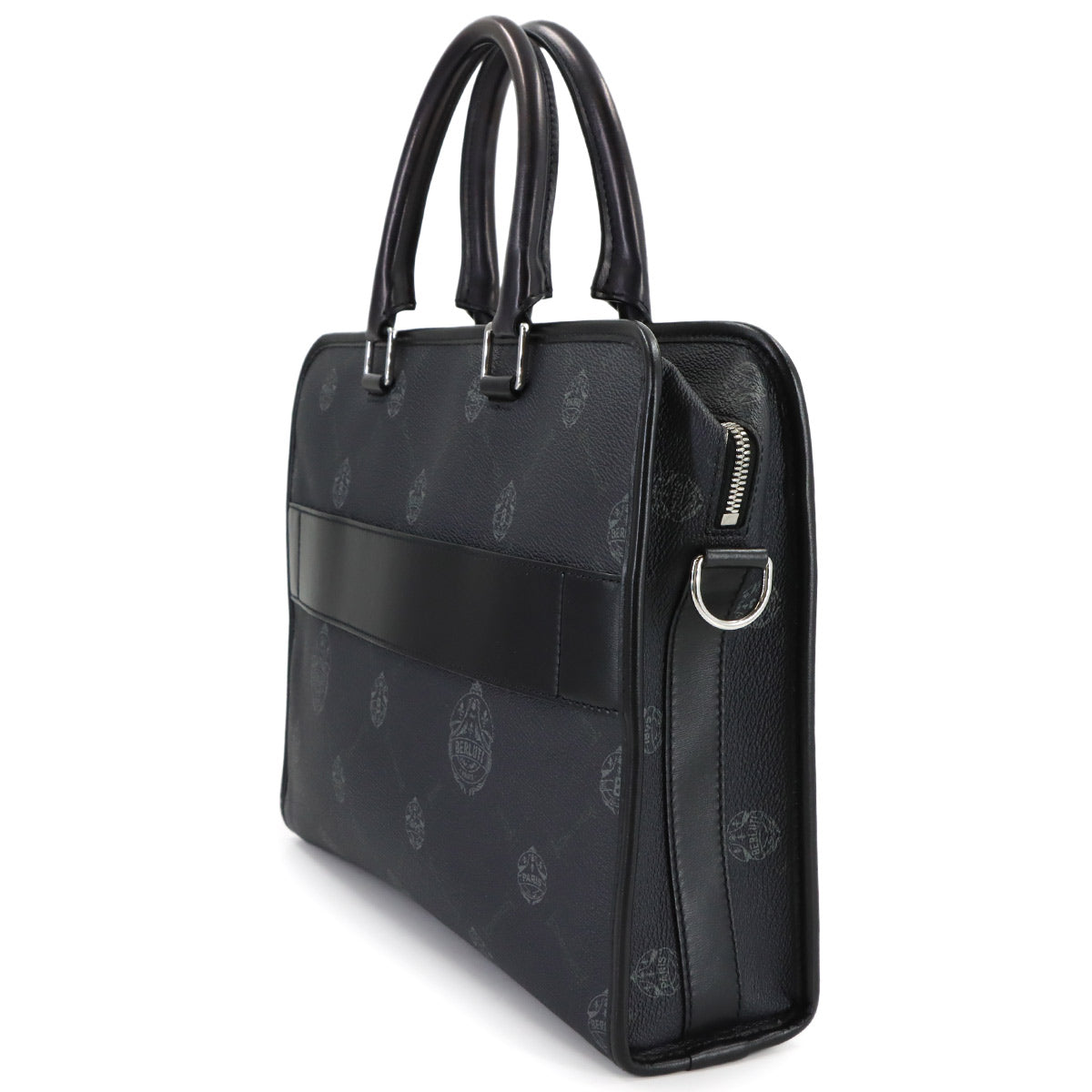 Journey Briefcase Business Bag PVC Leather Black Purse