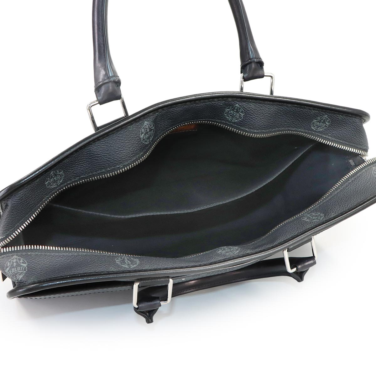 Journey Briefcase Business Bag PVC Leather Black Purse
