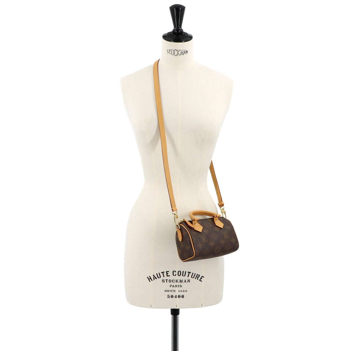 Monogram Nano Speedy 2way Hand Shoulder Bag Brown M81085