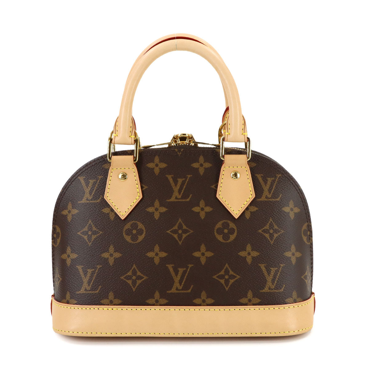 Monogram Alma BB Hand Shoulder Bag Leather Brown M46990