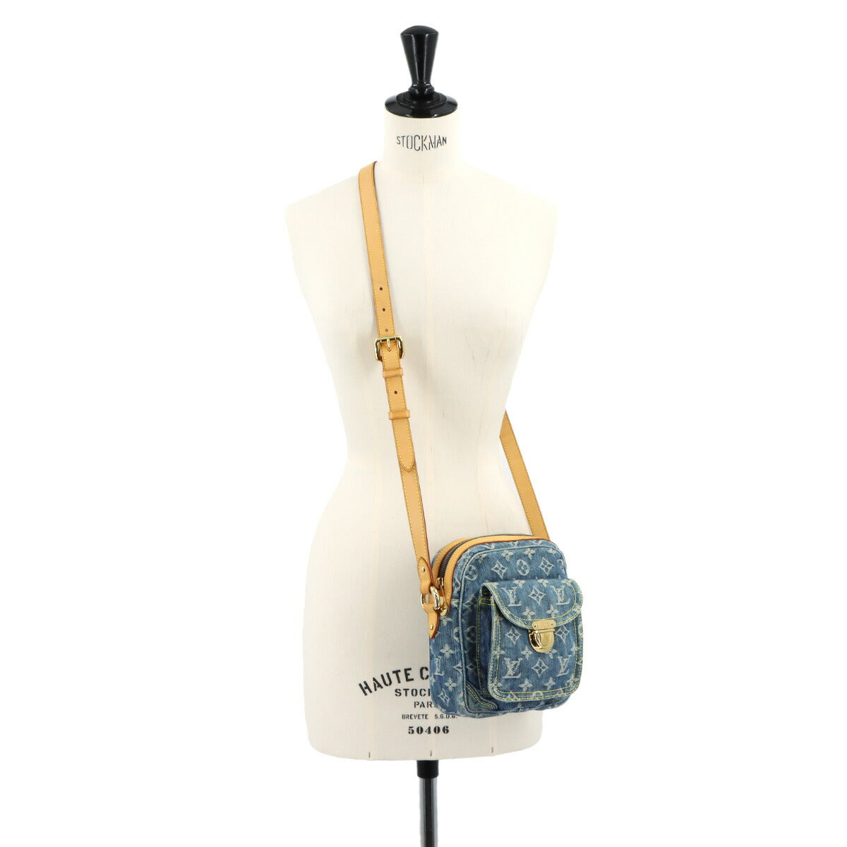 Monogram Denim Camera Bag Shoulder Bag Blue M95348 Purse