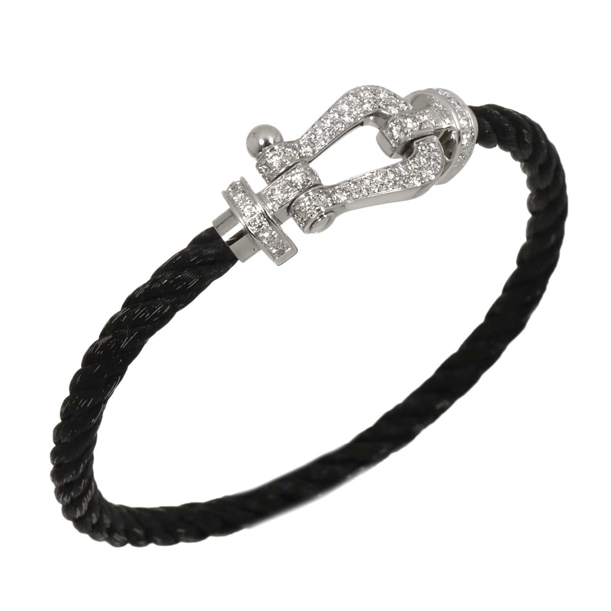 Force 10 LM Diamond Bracelet 18K WG 750 Steel size17