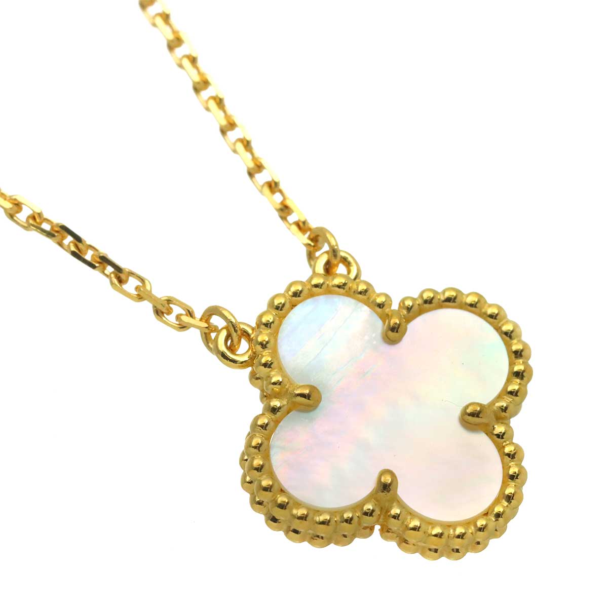 Vintage Alhambra MOP Necklace 18K YG 750