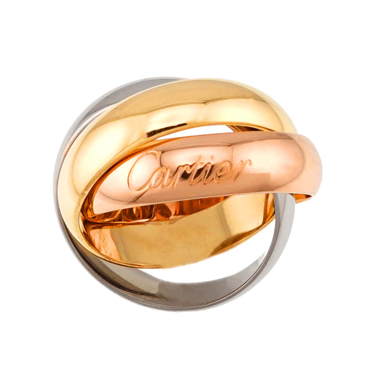Trinity Ring 18K YG WG PG 750 Size50 5.25(US)