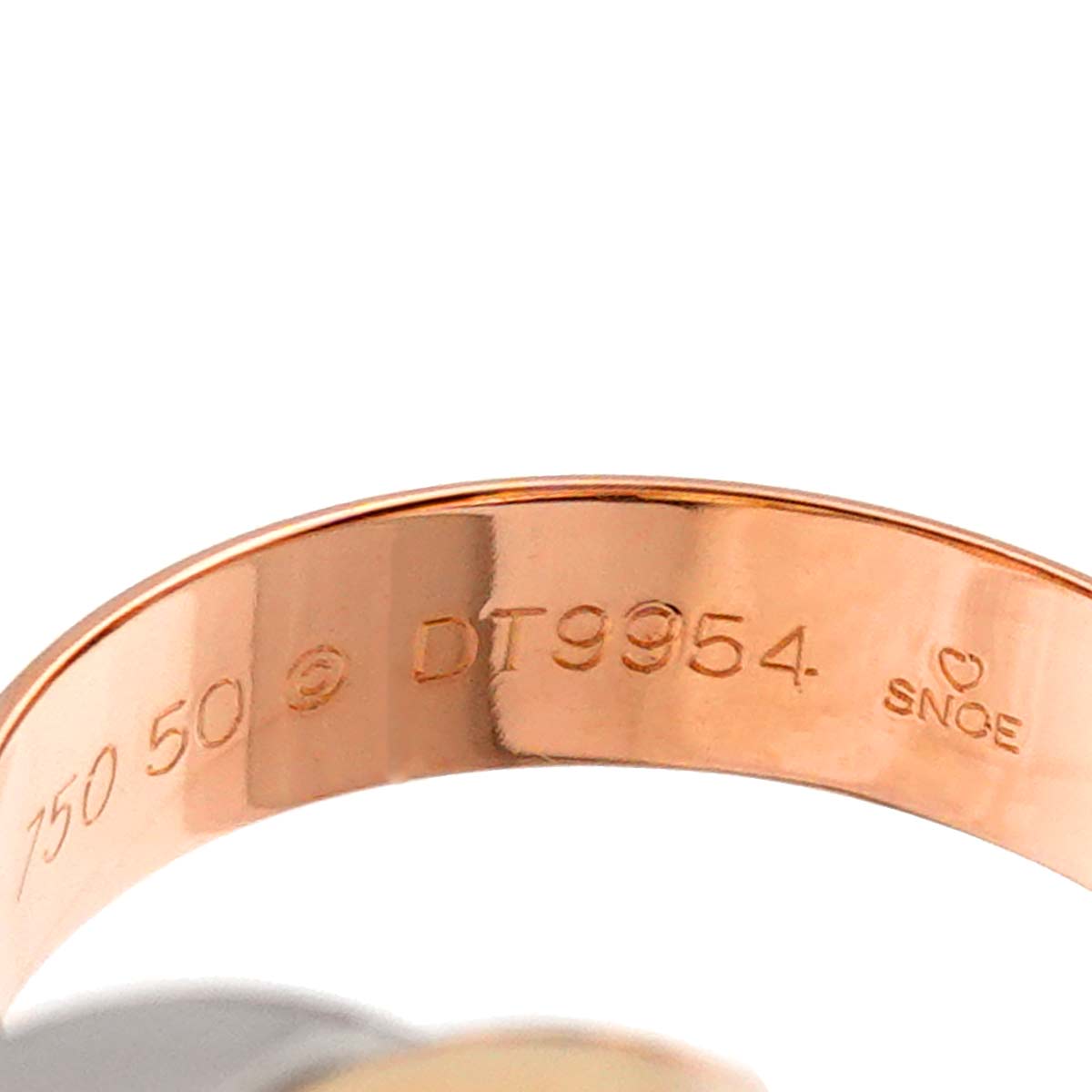 Trinity Ring 18K YG WG PG 750 Size50 5.25(US)