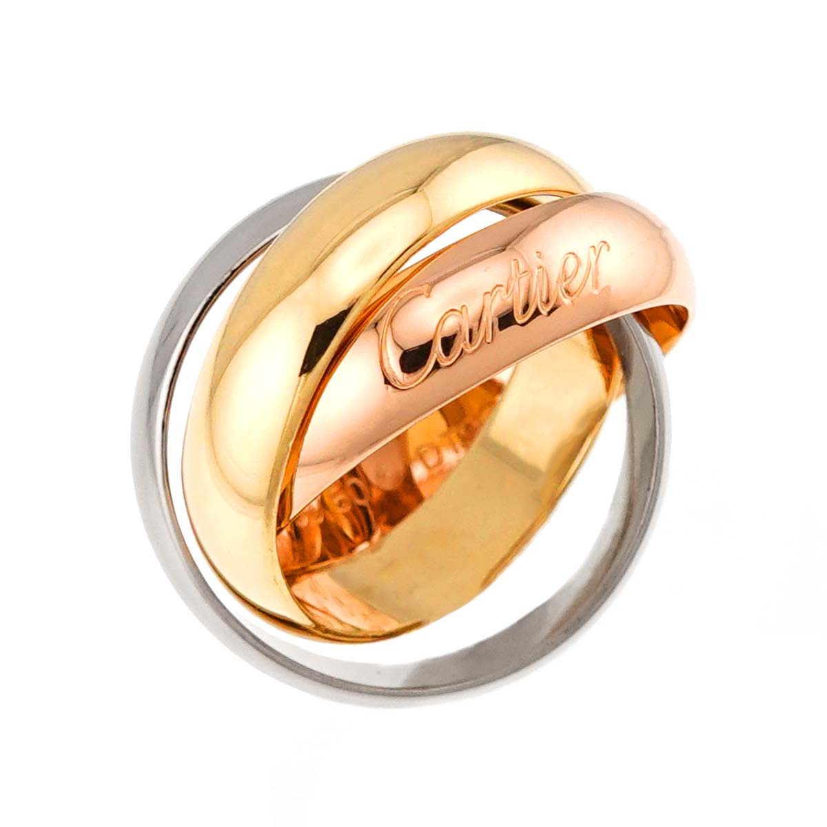 Trinity Ring 18K YG WG PG 750 Size50 5.25(US)