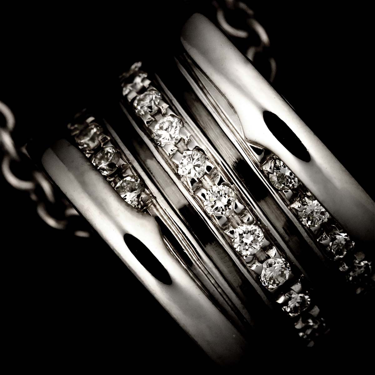 B-ZERO1 Diamond Necklace 18K WG White Gold 750