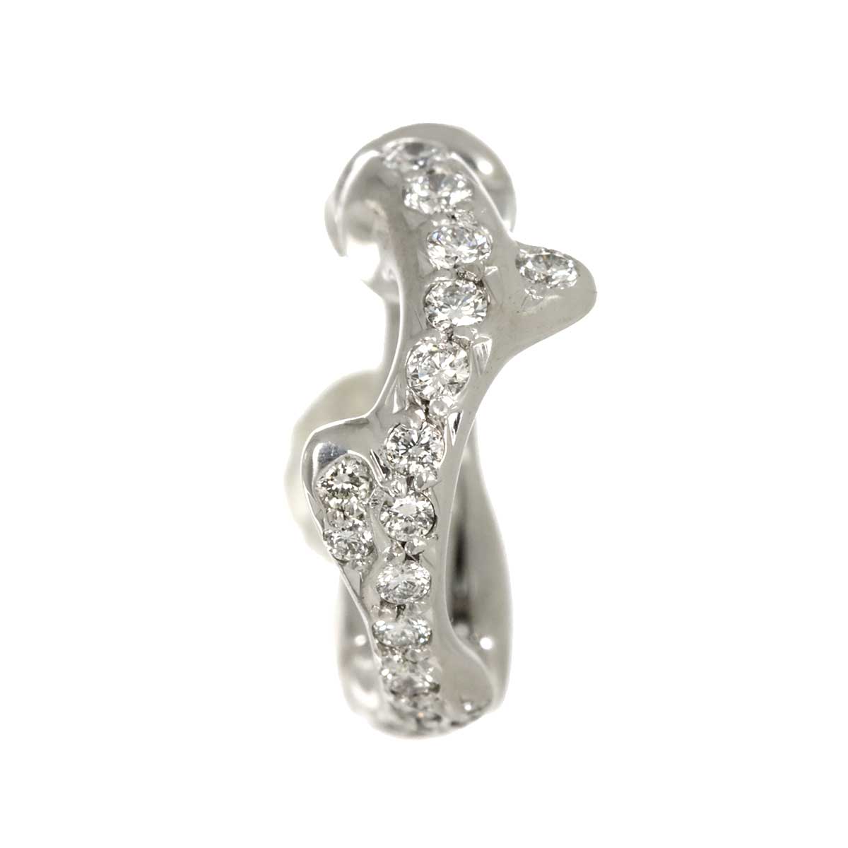Diamond Earring Clip-on 18K WG 750 One Piece only