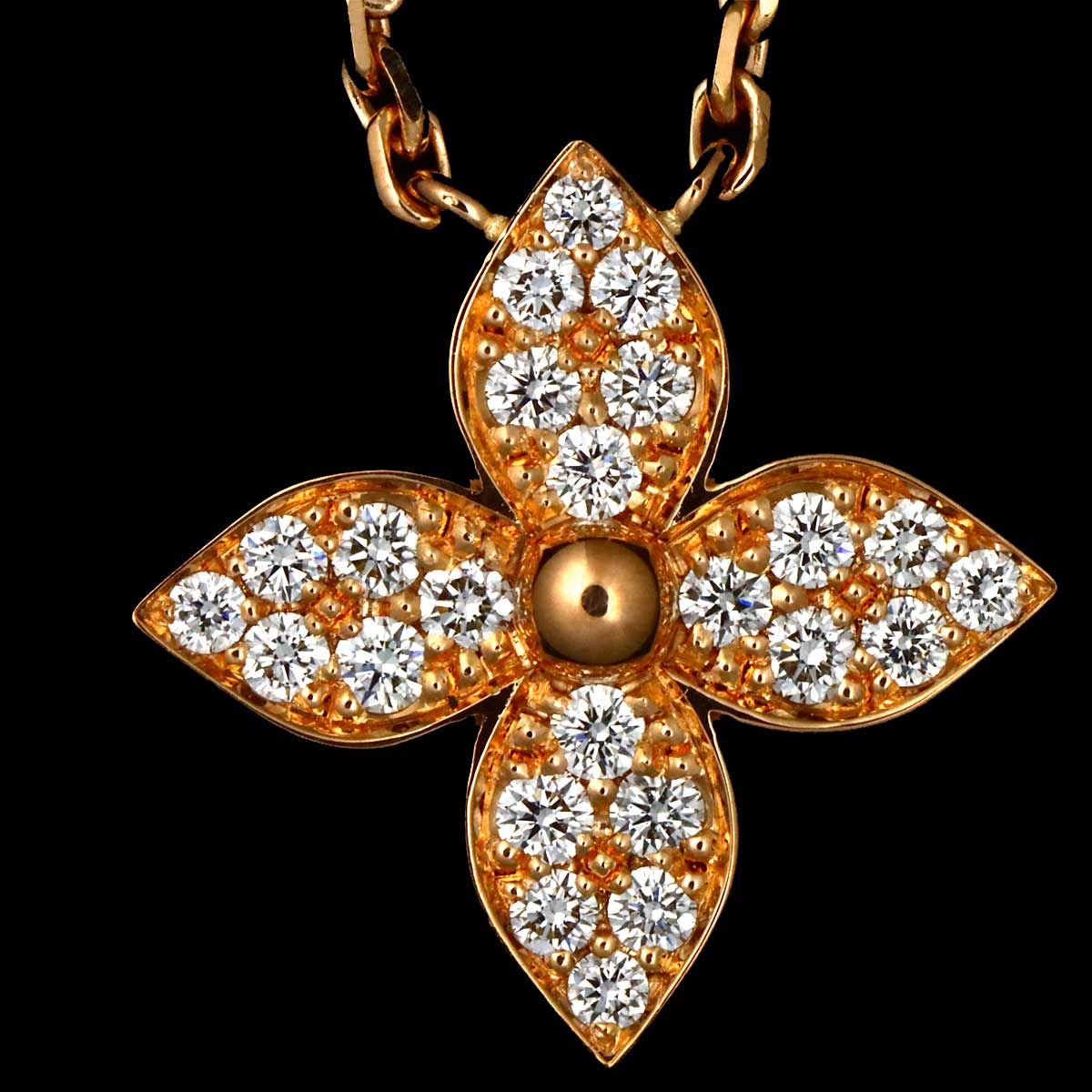 Star Blossom Diamond Necklace 18K PG Pink Gold