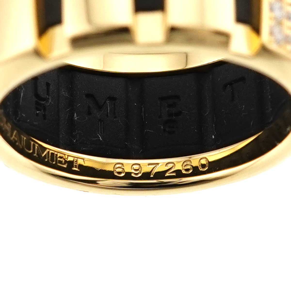 Class one MM Diamond Ring 18K YG Rubber Size52 5.75-6(US)