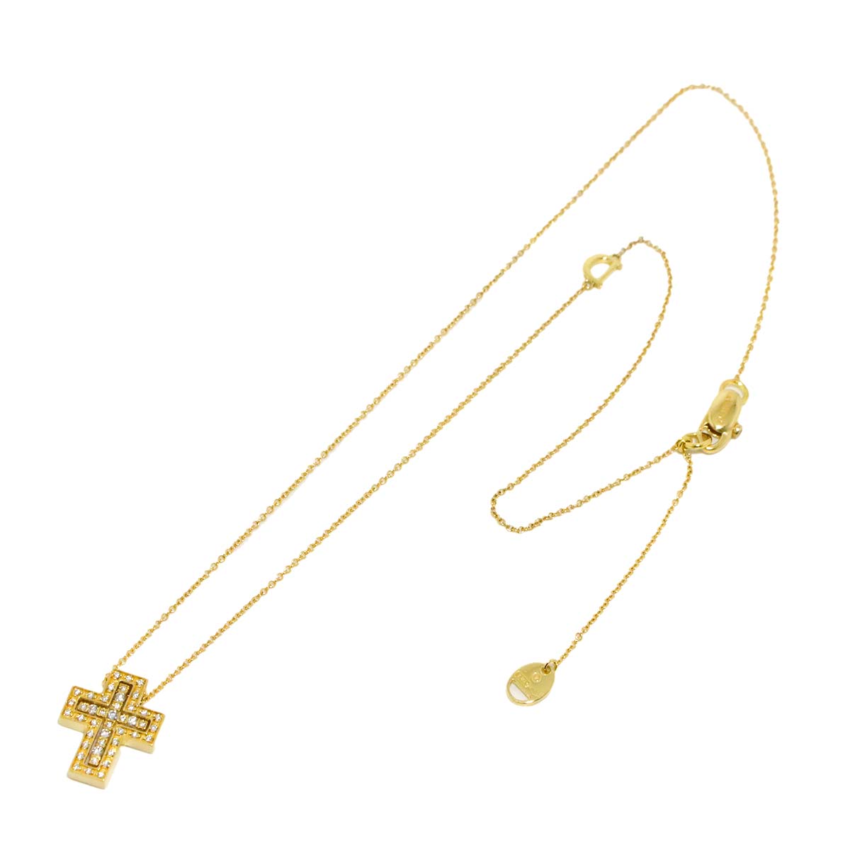 Belle Epoque XXS Diamond Cross Necklace 18K YG 750