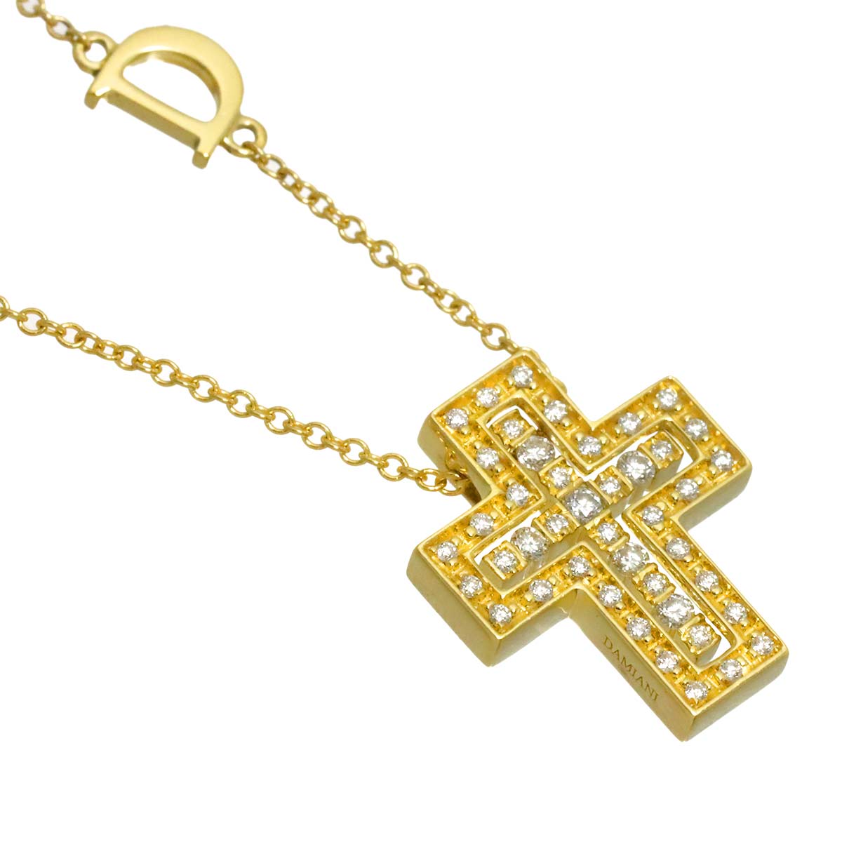 Belle Epoque XXS Diamond Cross Necklace 18K YG 750
