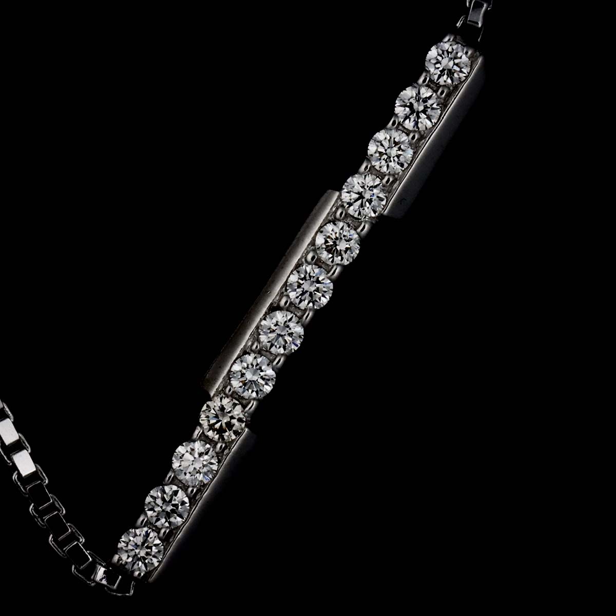 Link to Love Diamond Necklace 18K White Gold 750