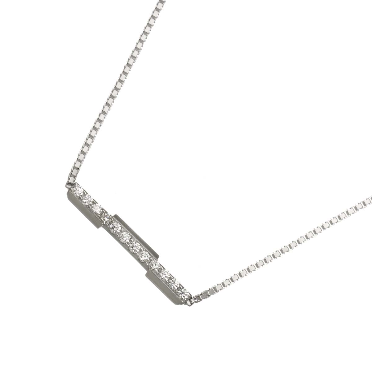 Link to Love Diamond Necklace 18K White Gold 750