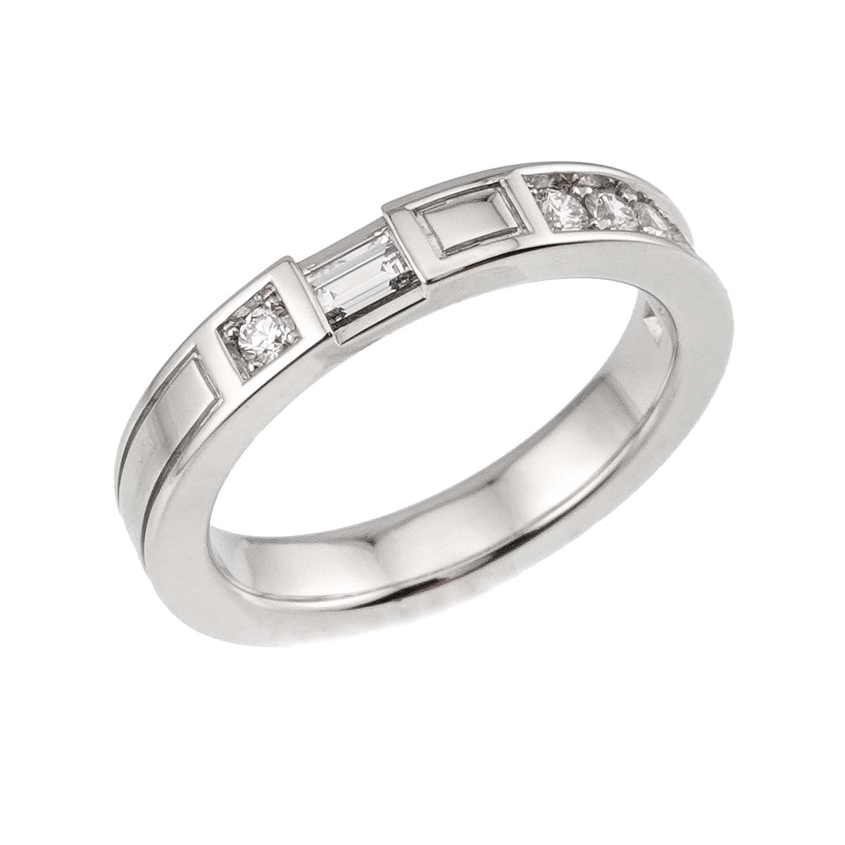 Traffic Diamond Ring Pt Platinum size3.25(US)