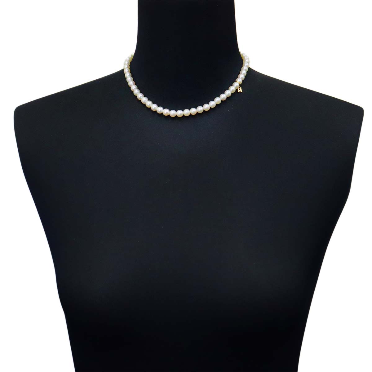 Akoya Pearl 6.4-6.0mm Necklace 18K Yellow Gold 750