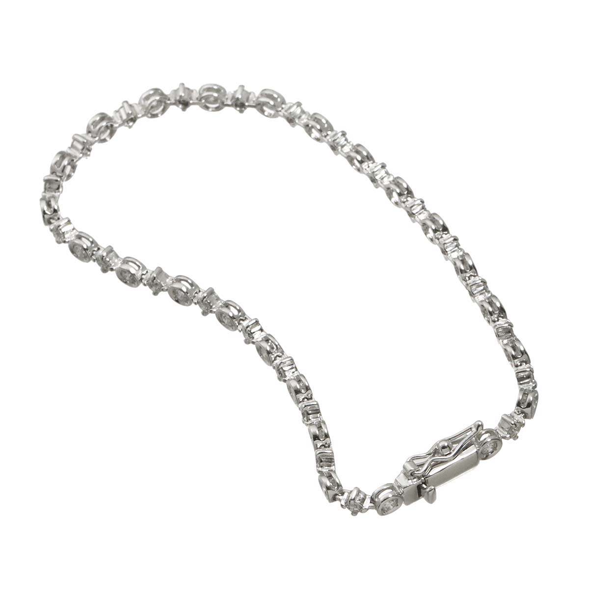 LINE Diamond 1.50ct Bracelet 18K White Gold 750