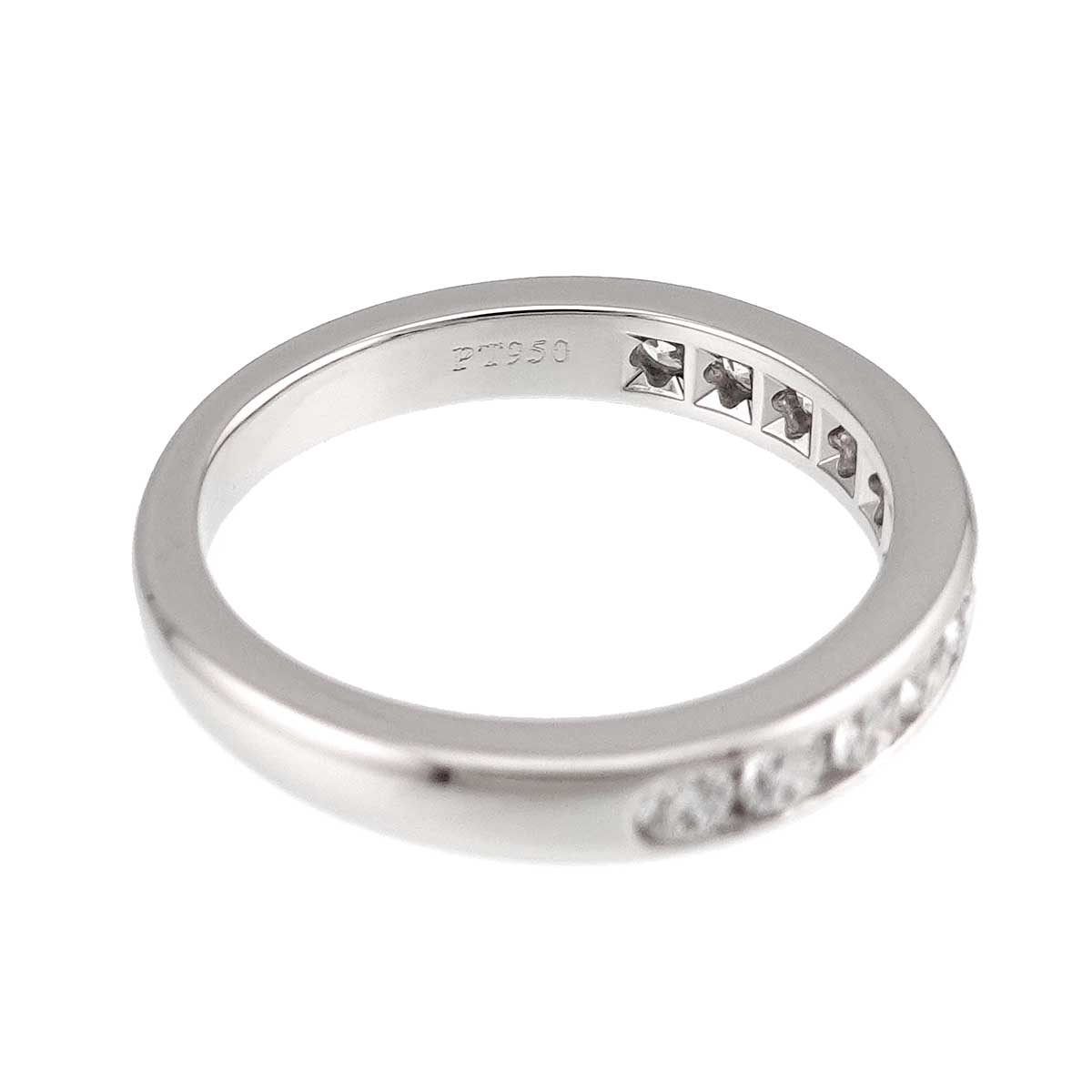 Half Diamond Ring Diamond Platinum Size4.5(US)
