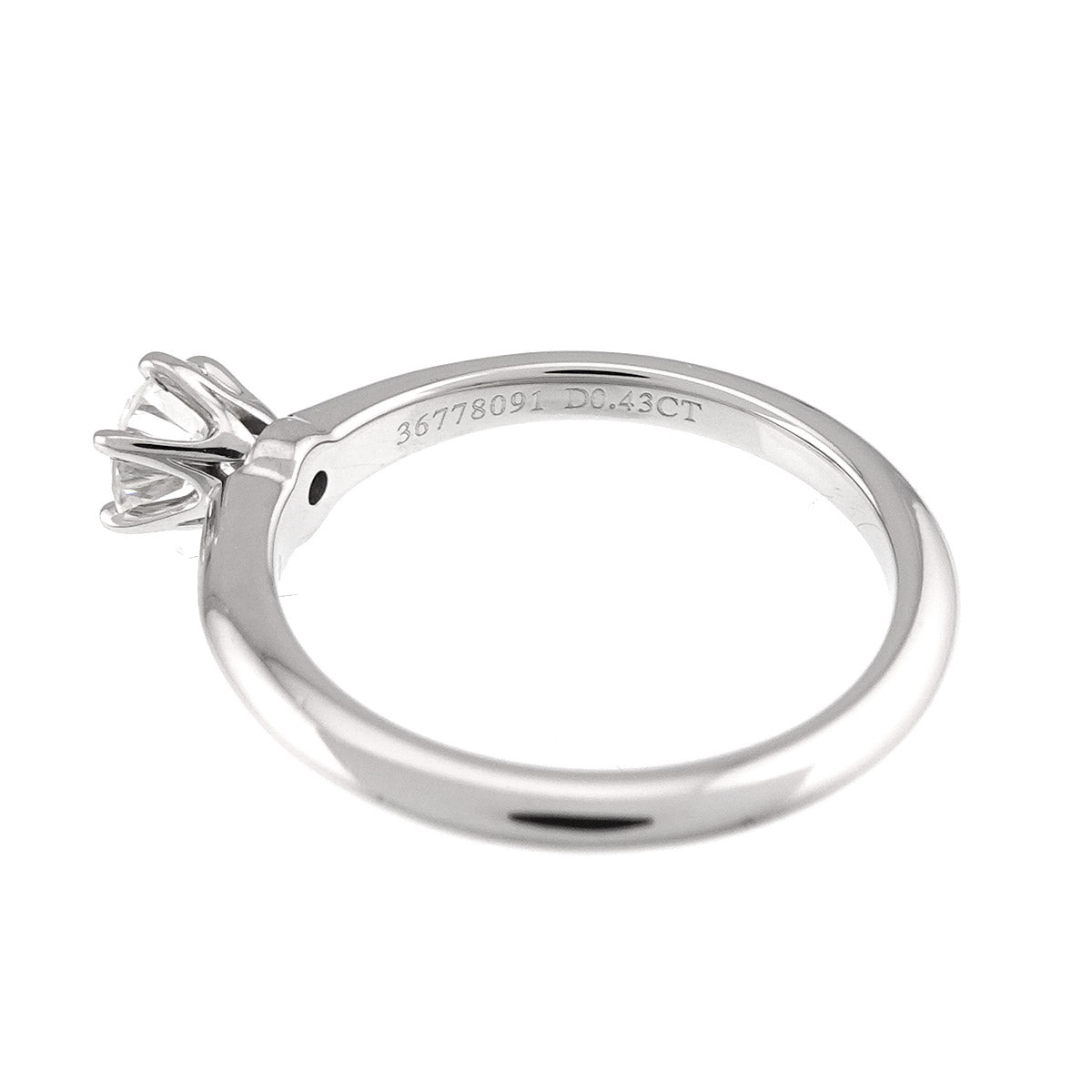 Diamond 0.43ct Ring Pt Platinum Size5.75-6(US)