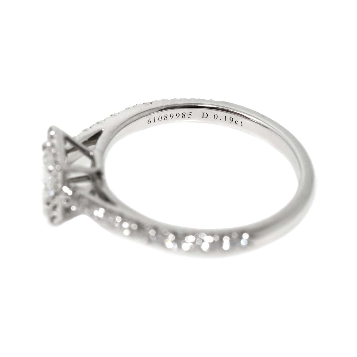 Diamond 0.19ct F/VS1 Ring Pt Platinum Size3.75-4(US)