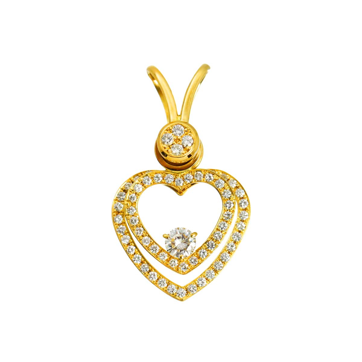 Diamond Pendant Top 18K YG 750