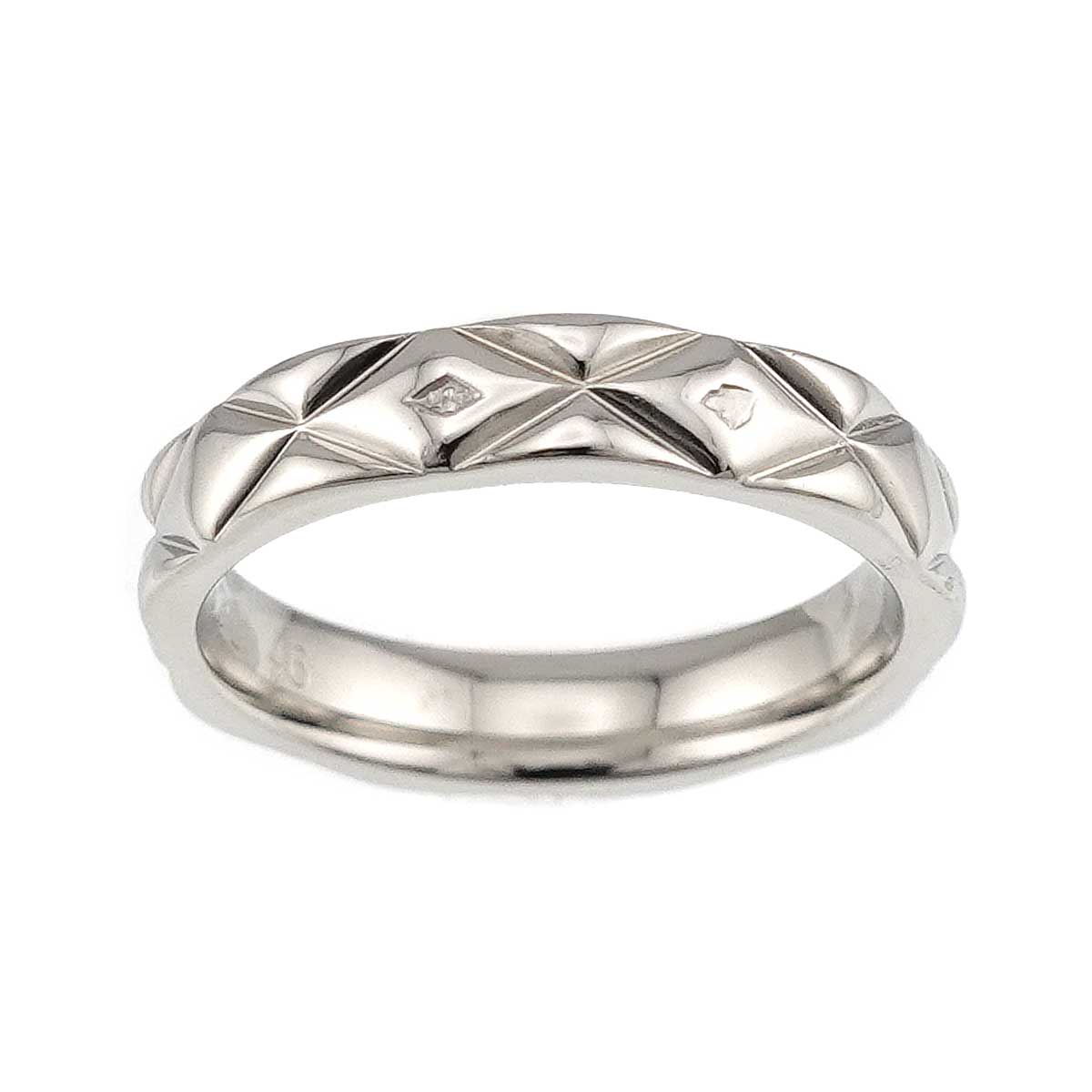 Matelasse Ring Pt Platinum size46 3.25-3.75(US)