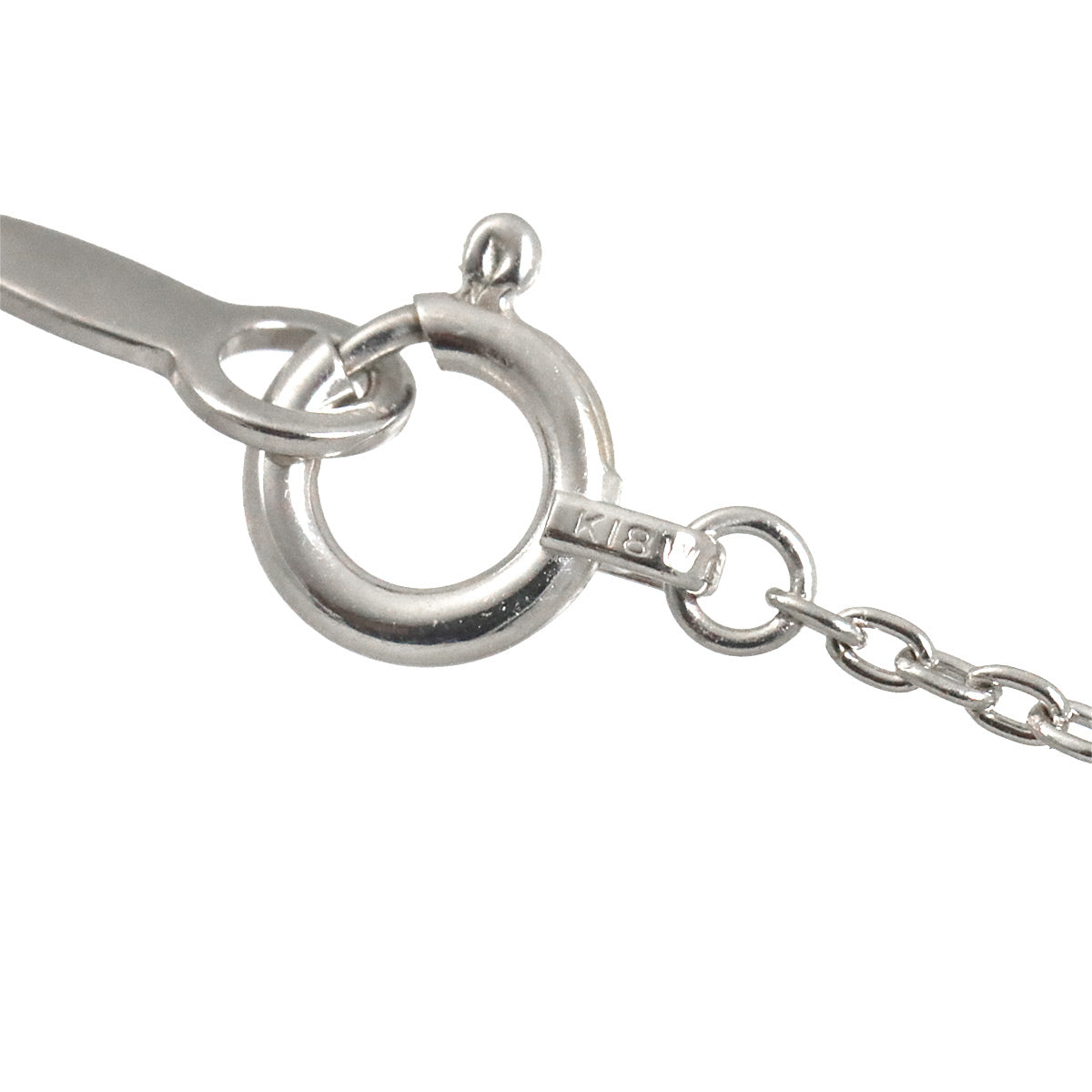 Baby Pearl 3.3mm Diamond Necklace 18K White Gold 750
