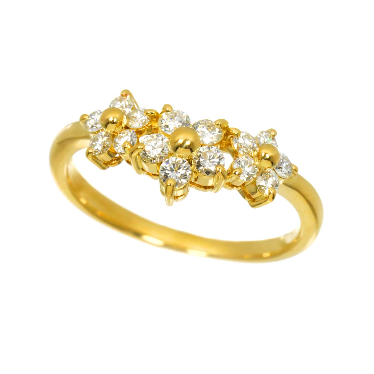 Diamond 0.43ct Ring 18K YG 750 Size6.75(US)