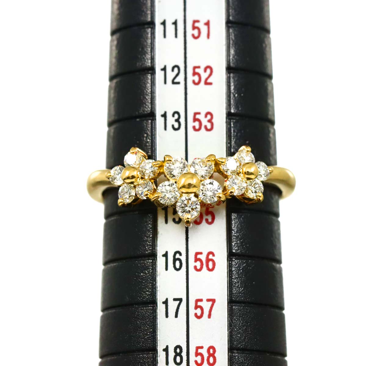 Diamond 0.43ct Ring 18K YG 750 Size6.75(US)