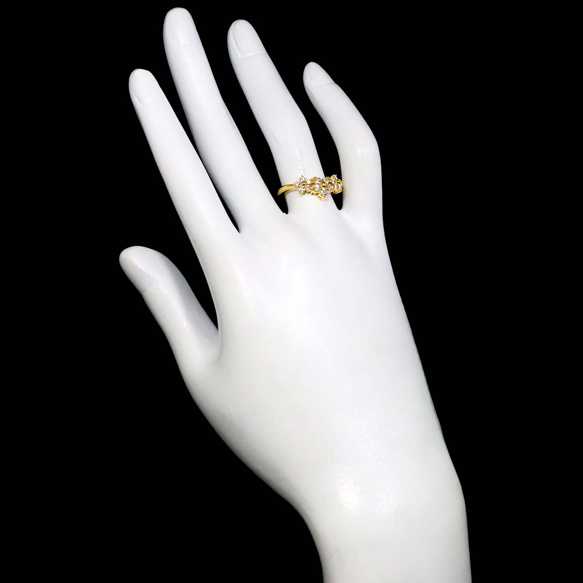 Diamond 0.43ct Ring 18K YG 750 Size6.75(US)