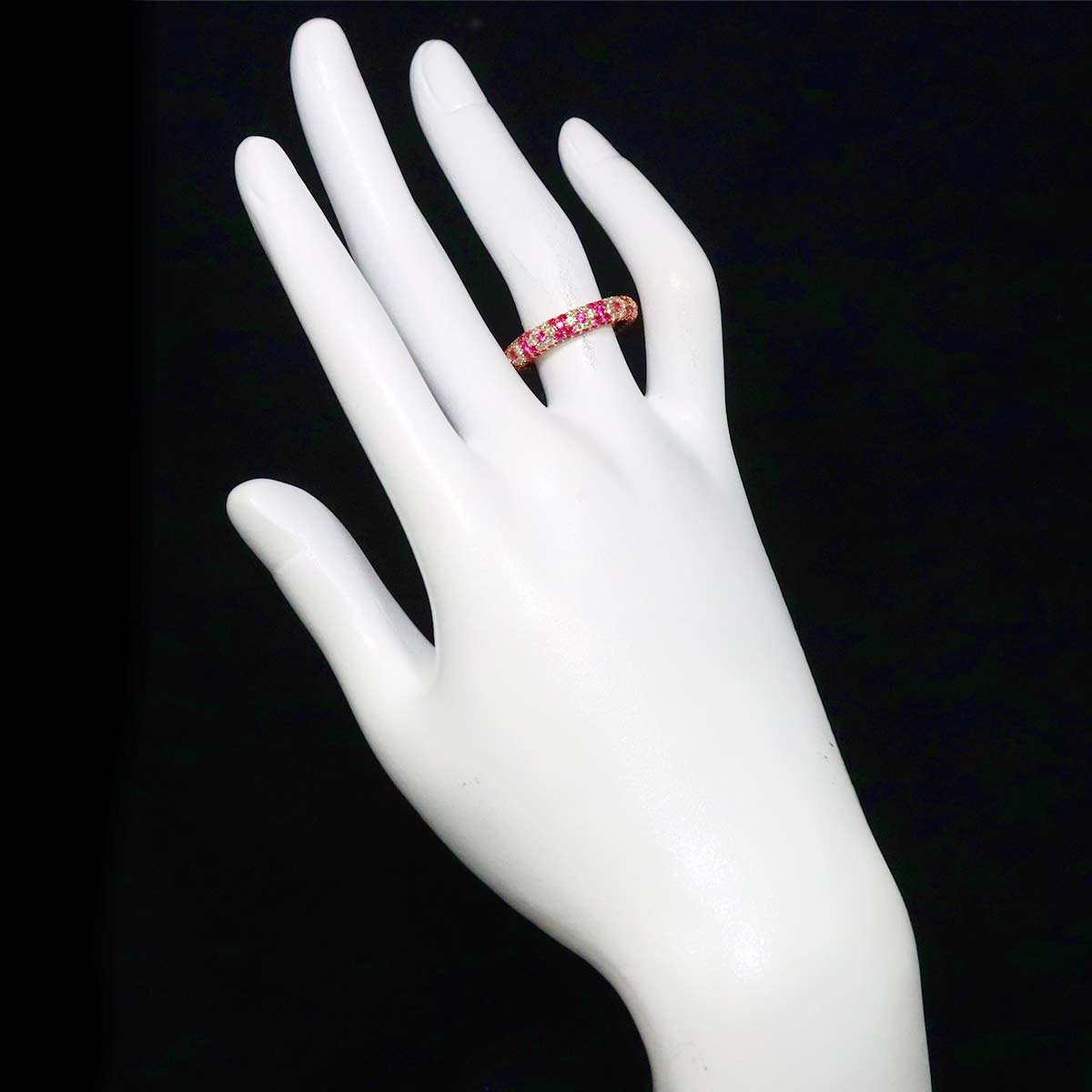 Sapphire 2.08ct Diamond 0.90ct Ring 18K PG 750 5.25(US)