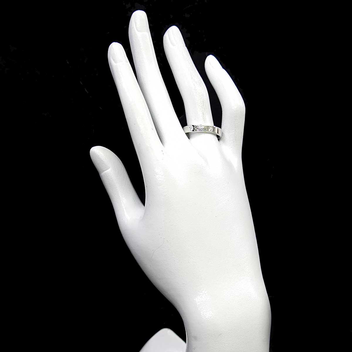 ICON Ring Diamond 18K WG White Gold 750 size20 8.75-9(US)