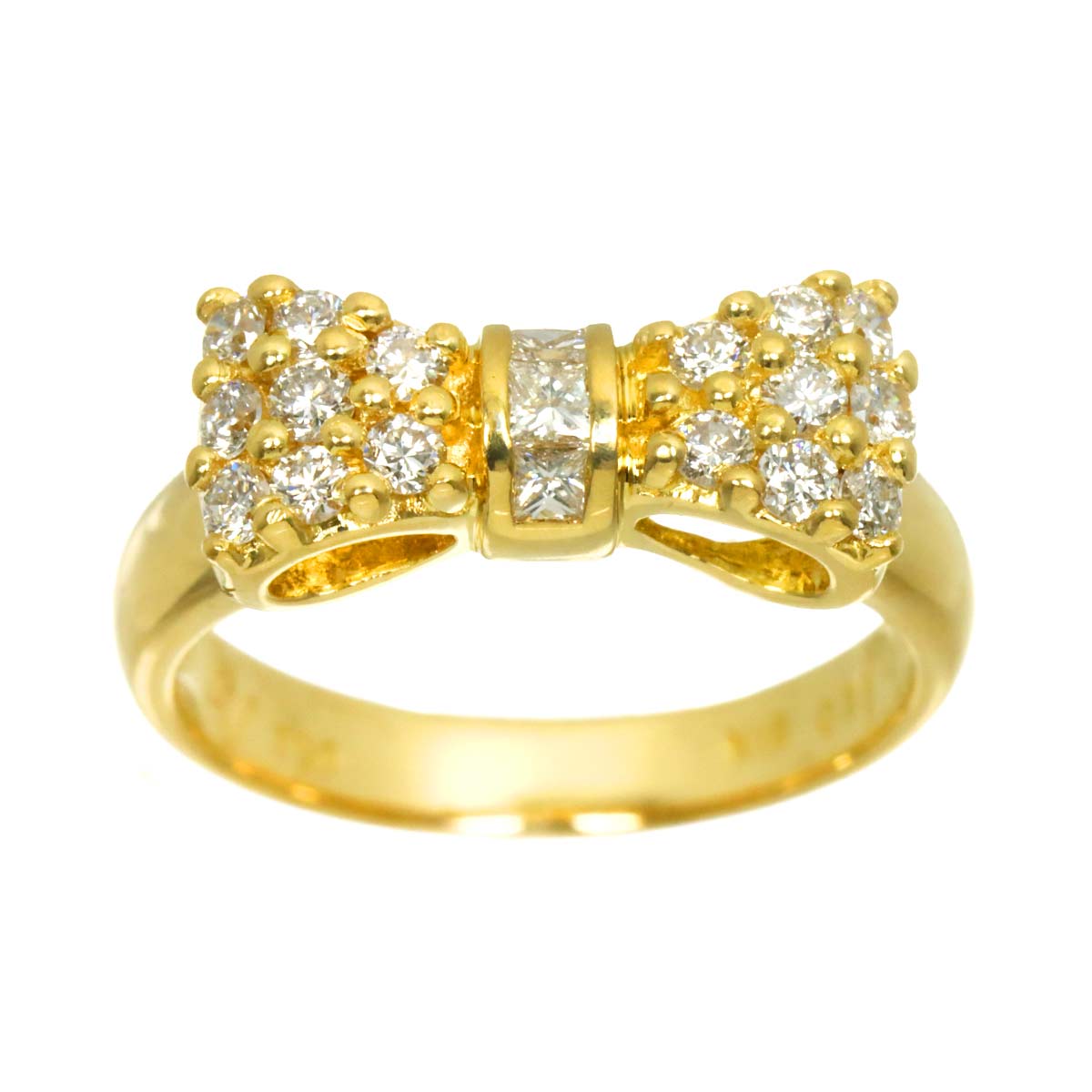 Diamond 0.35ct Ring 18K YG 750 size2.75-3(US)