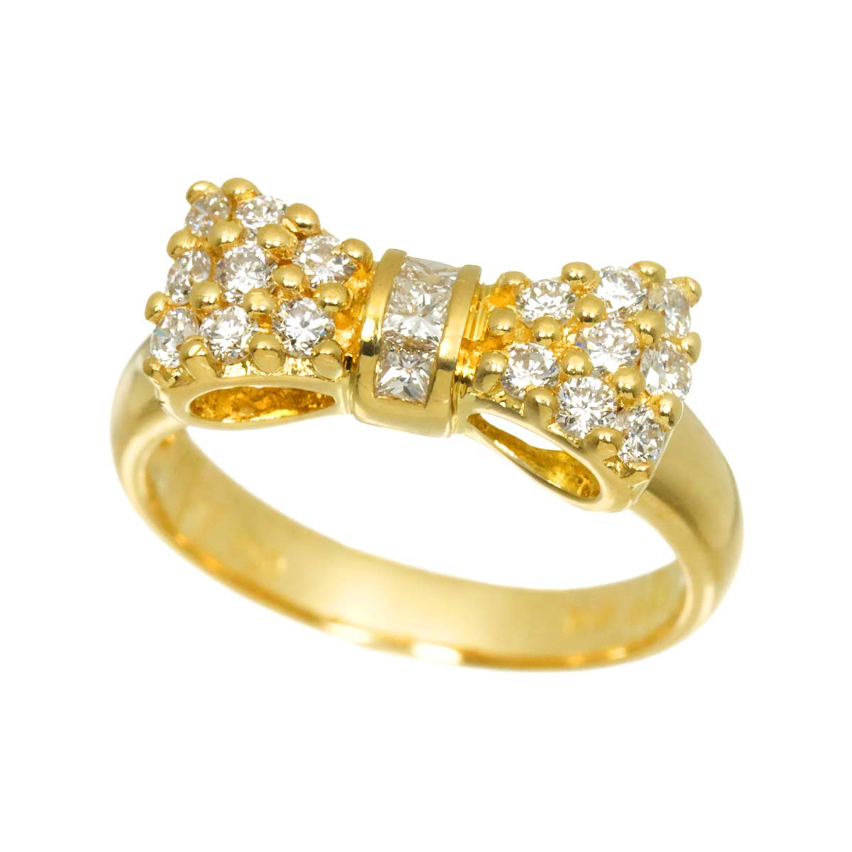 Diamond 0.35ct Ring 18K YG 750 size2.75-3(US)