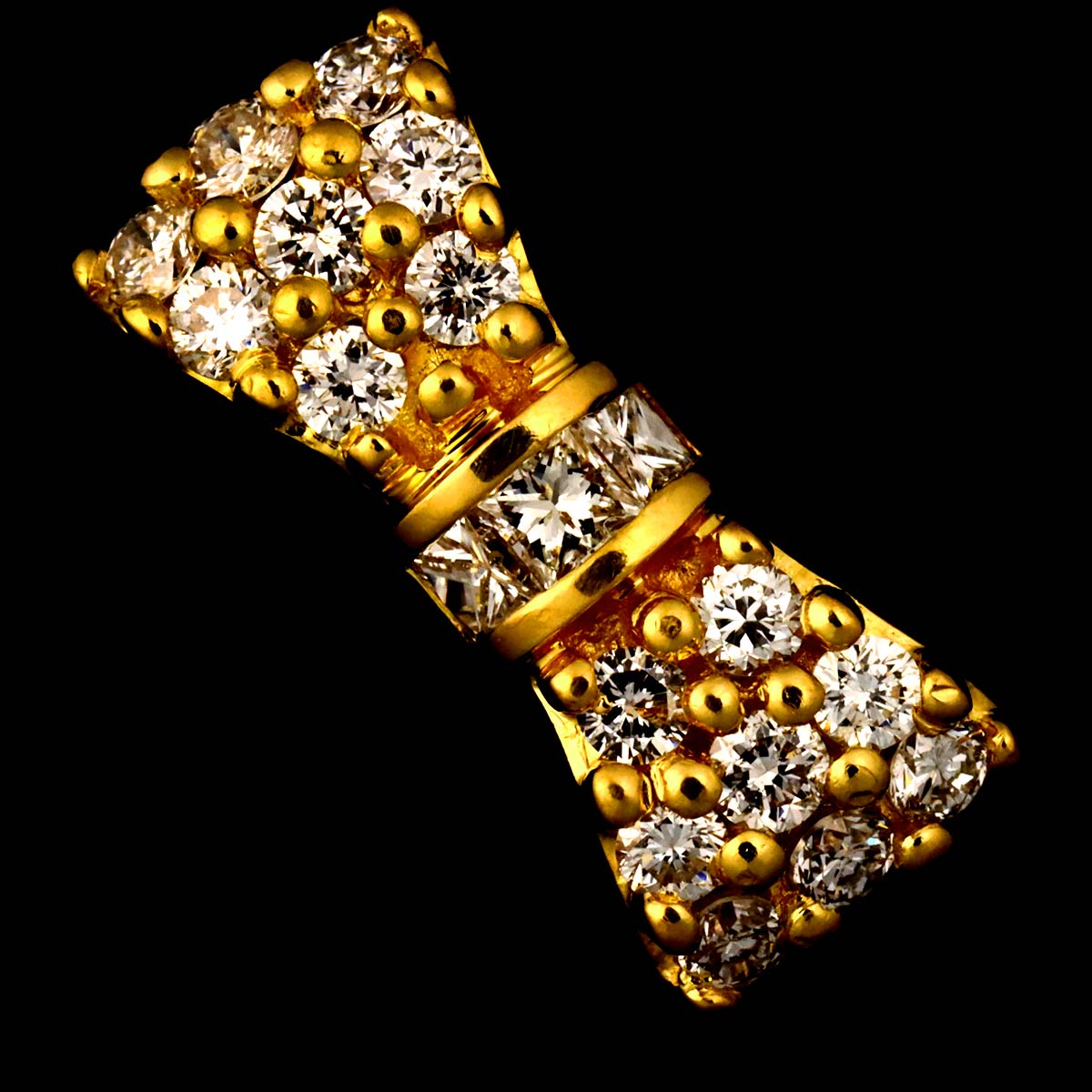 Diamond 0.35ct Ring 18K YG 750 size2.75-3(US)