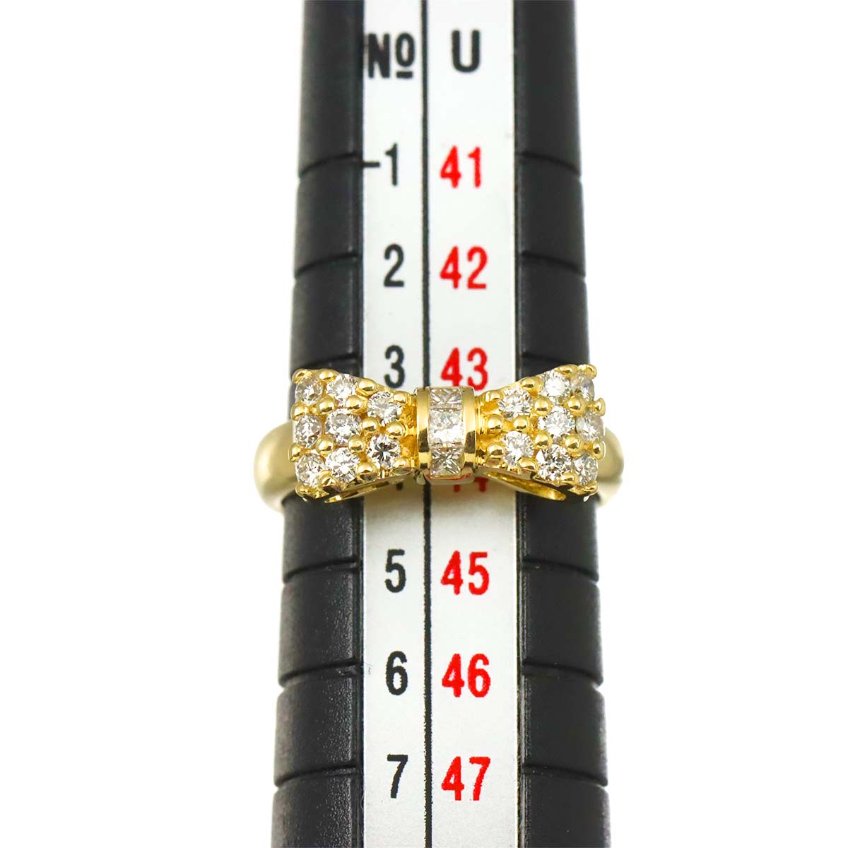 Diamond 0.35ct Ring 18K YG 750 size2.75-3(US)