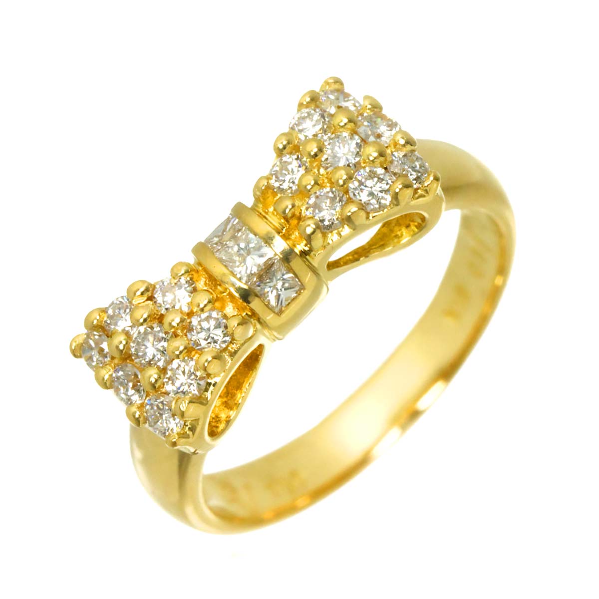 Diamond 0.35ct Ring 18K YG 750 size2.75-3(US)