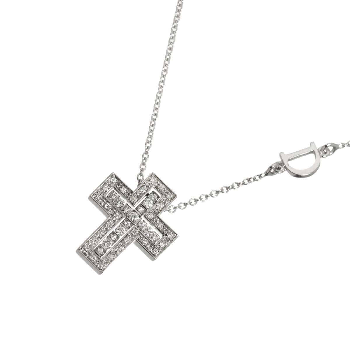 Belle Epoque XXS Diamond Cross Necklace 18K WG 750