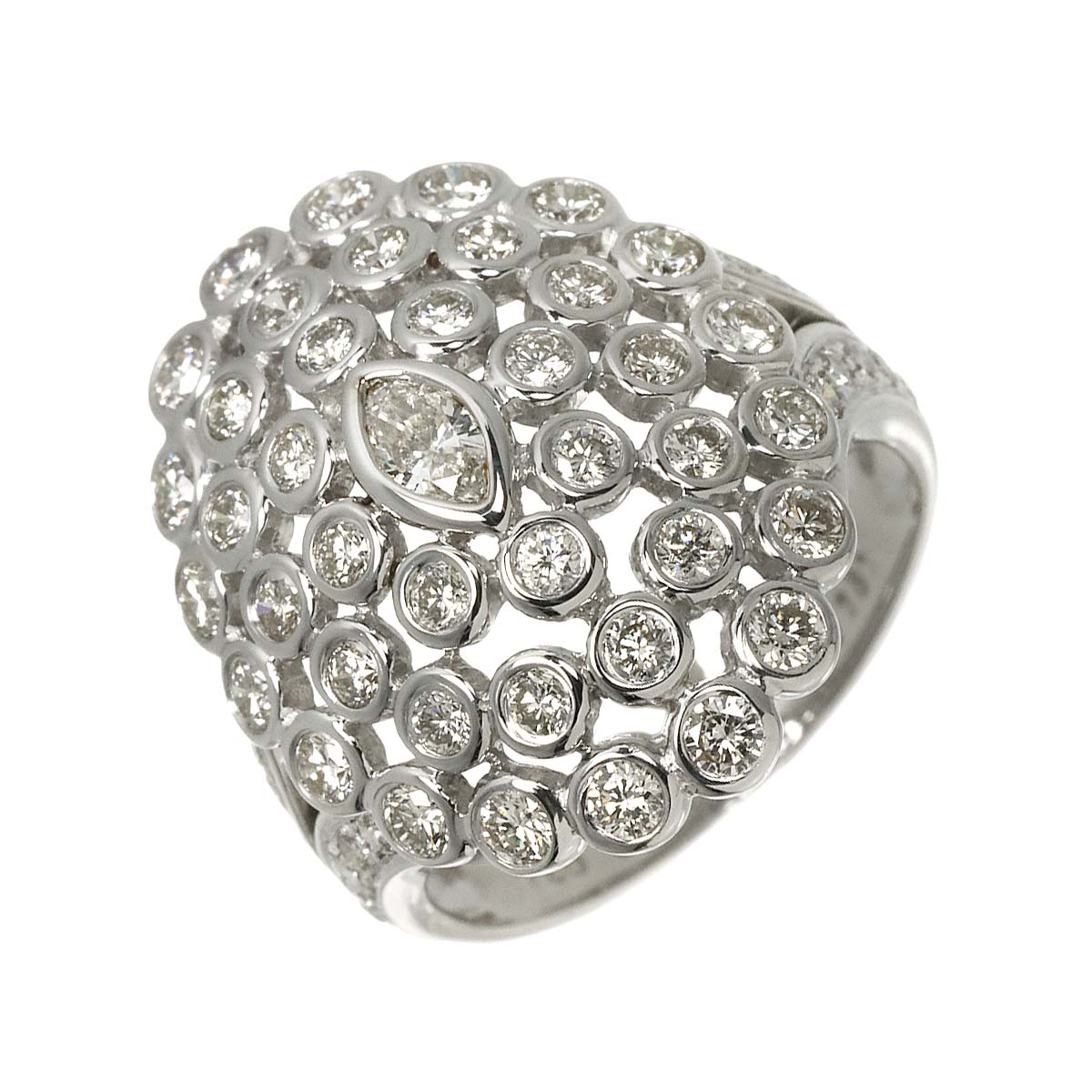 Diamond 0.15ct/1.31ct Ring Pt Platinum size6(US)
