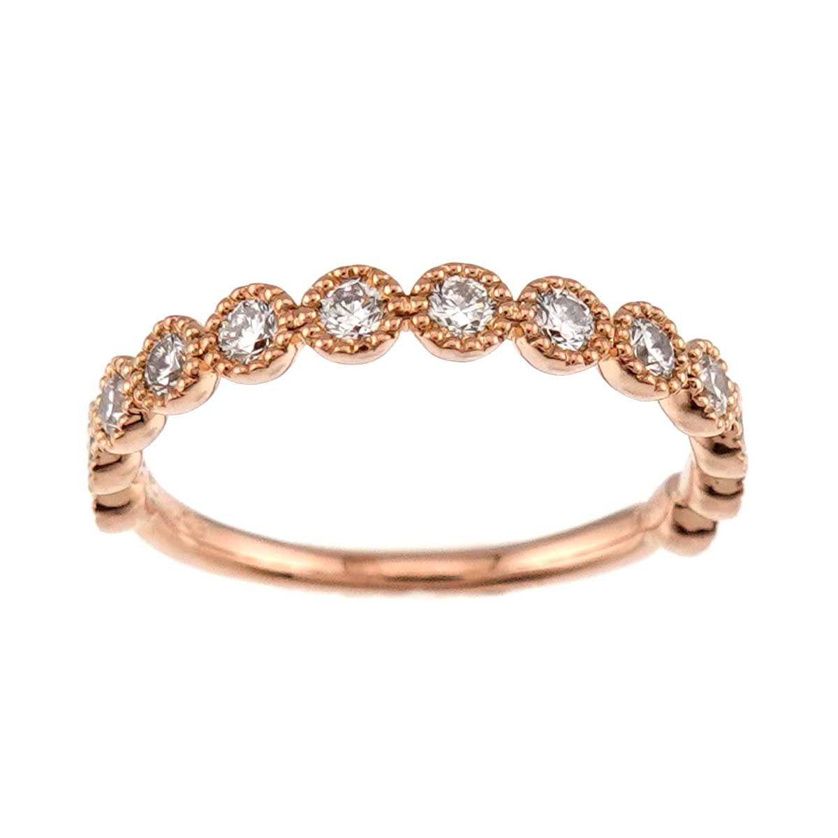 Diamond 0.42ct Ring 18K PG 750 Size5.25(US)