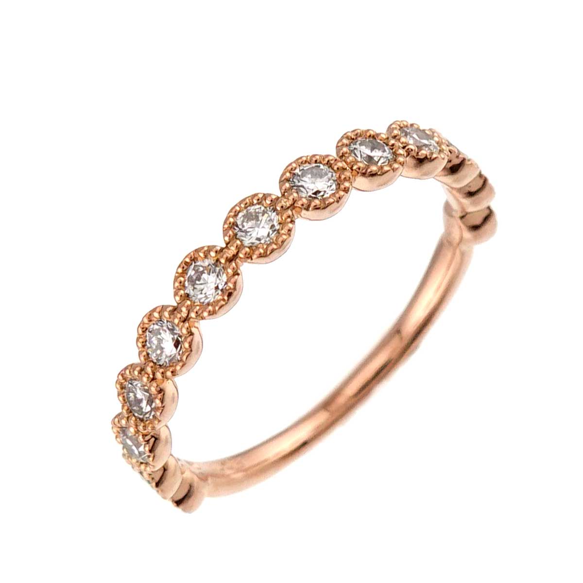 Diamond 0.42ct Ring 18K PG 750 Size5.25(US)