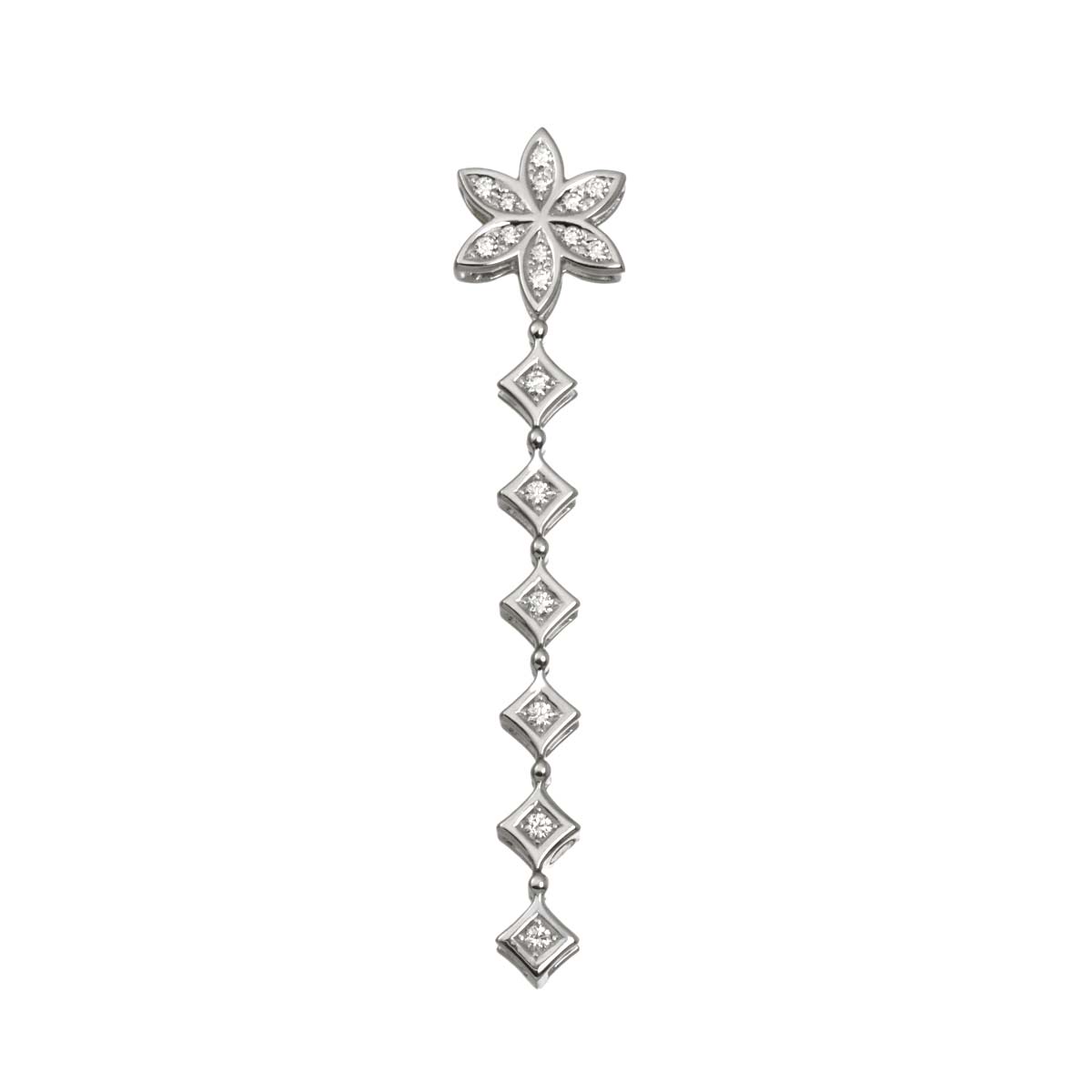 Diamond 0.37ct Pendant Top 18K White Gold 750