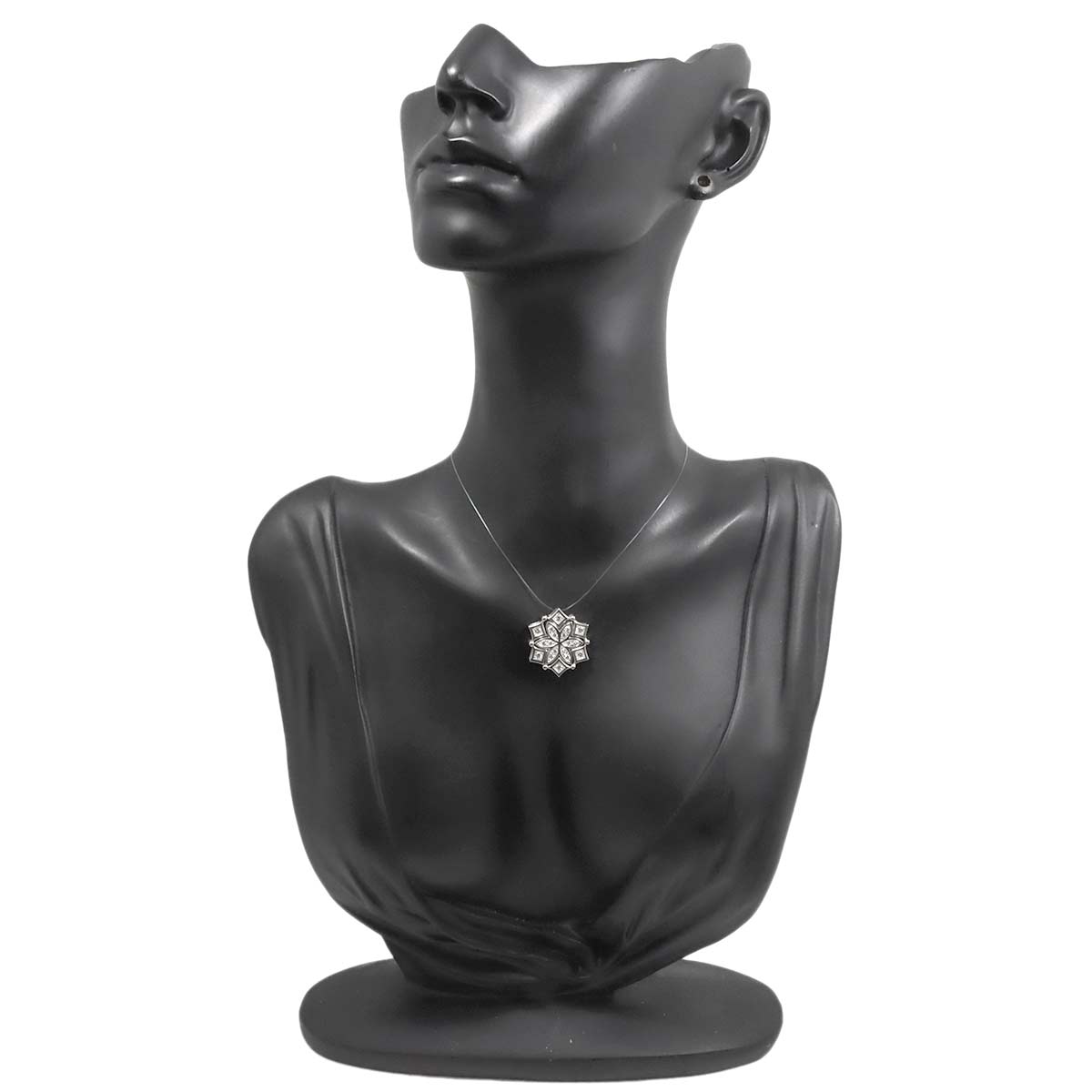 Diamond 0.37ct Pendant Top 18K White Gold 750