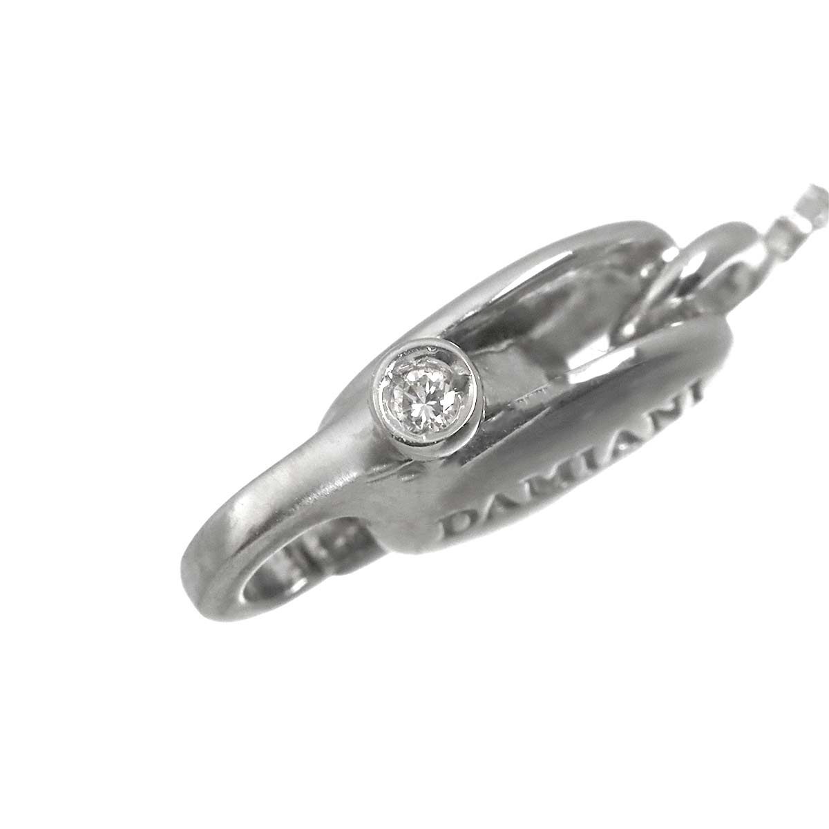Cross Diamond Necklace 18K White Gold 750